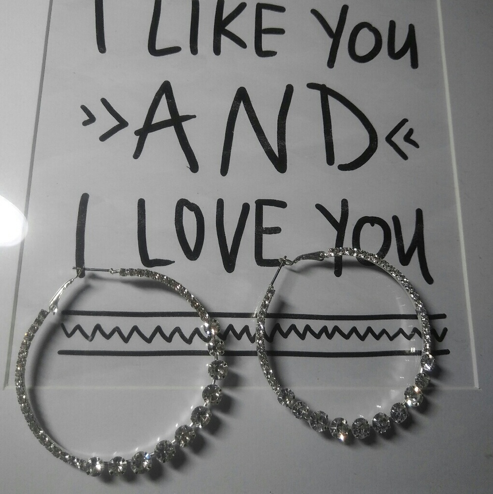 Rhinestone Hoop earrings
